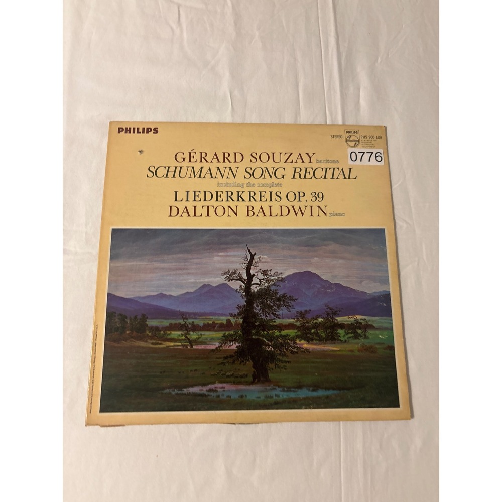 Philips Schumann Song Recital Gerard Souzay LP Vinyl PHS 900-180 Good Classical